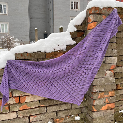 Levandulové zachumlání - háčkovaný pléd — foto 2