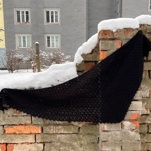 Černé zachumlání - háčkovaný pléd — foto 2