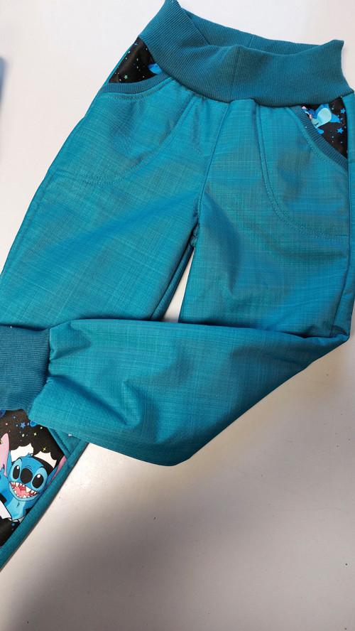 Kalhoty zimní softshell s beránkem, Stitch v.116 — foto 3