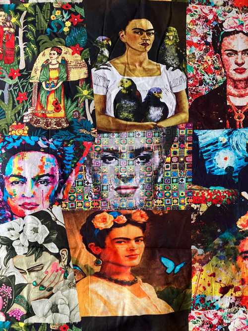 Frida Kahlo Bavlněné Plátno černá — foto 3