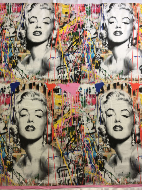 Pop Art Marilyn Monroe Bavlněné Plátno — foto 3