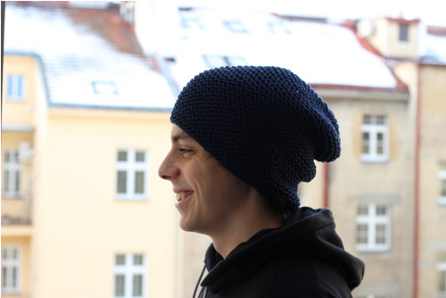 Přízová čepice modrá č. 535 — foto 6