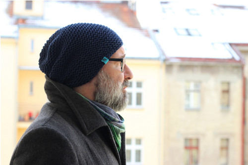 Přízová čepice modrá č. 535 — foto 4