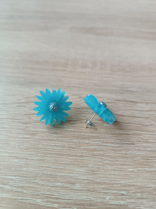 Třpytivé náušnice domodra větší — foto 2