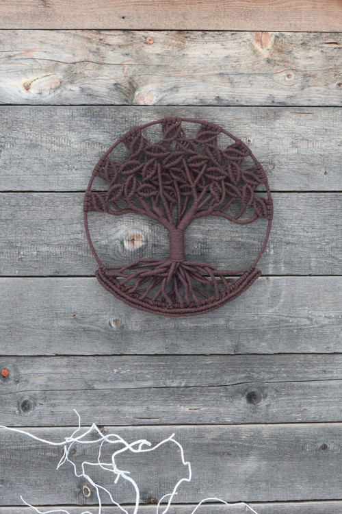 Strom života macramé průměr kruhu 35cm — foto 4