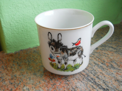 Oslík a kočička - dětský porcelán — foto 3