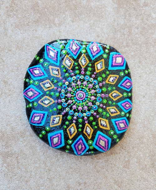 Malovaný kámen "Sněhová vločka" — foto 3