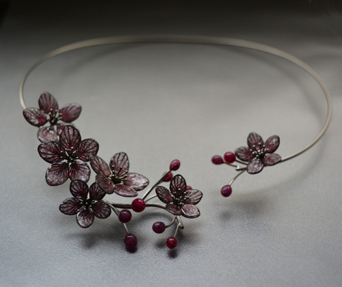 Obručový náhrdelnk sakura — foto 2