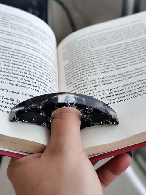 Držáček na stránky- obsidián — foto 4