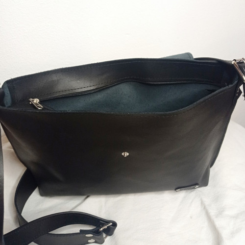 Black BAG leather with color strap — foto 5