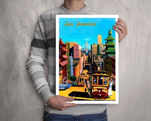 Vintage plakát San Francisco — foto 3