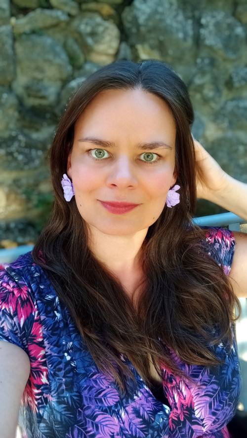 Náušnice Grace fialkové — foto 3