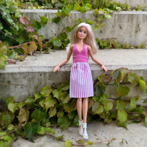 Barbie - sytě růžový háčkovaný top — foto 2