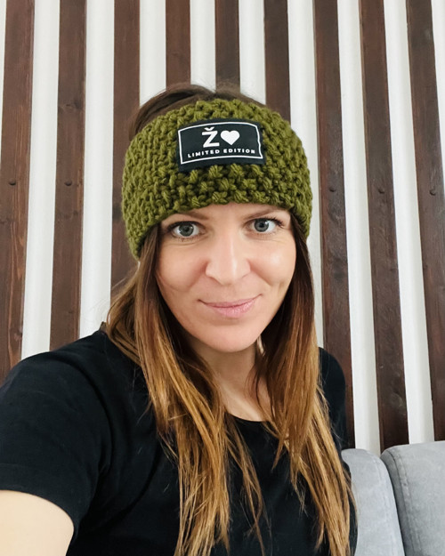 Rovná čelenka se vzorem -khaki — foto 5