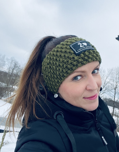 Rovná čelenka se vzorem -khaki — foto 6
