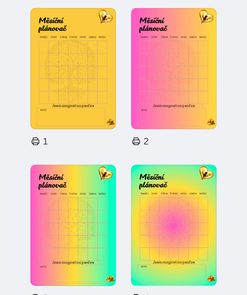 Měsíční plánovače PDF — foto 2