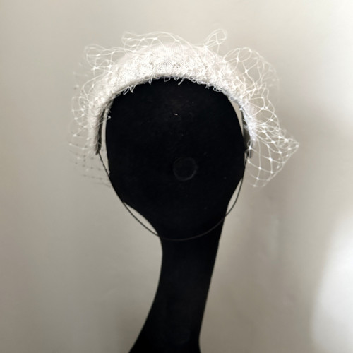 Fascinátor Headband Ivory Závoj — foto 5