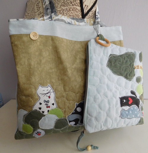 Patchwork s kočičkami - taška — foto 2