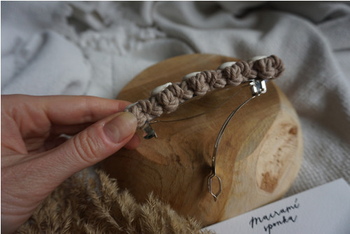 Macramé spona Cowrie Brown — foto 4