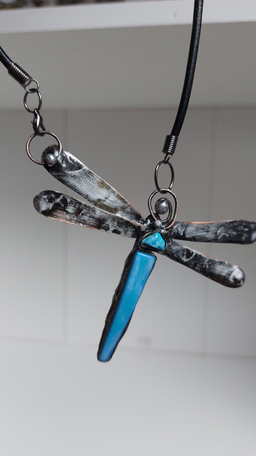 Cínovaný náhrdelník, Dragonfly — foto 3