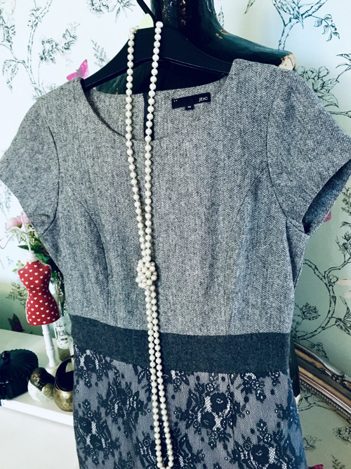 Šaty chic vlna&krajka — foto 3