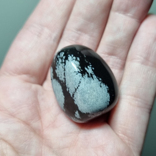 Obsidián vločkový č.1 - 30x20mm — foto 2