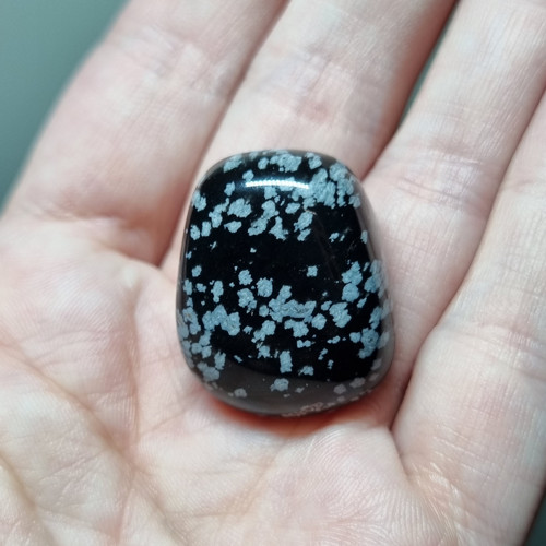 Obsidián vločkový č.4 - 26x20mm — foto 2