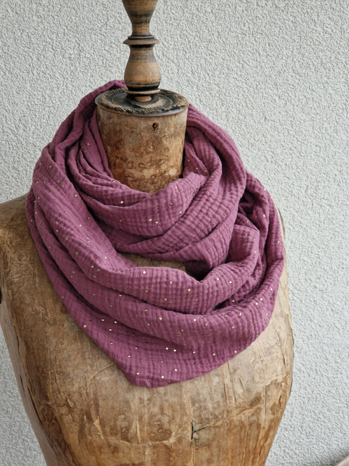 DOUBLE GAUZE * gold mauve — foto 4