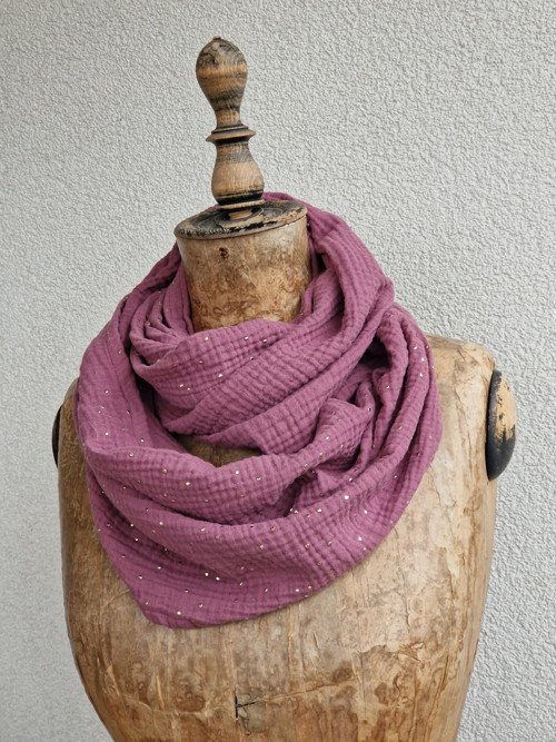 DOUBLE GAUZE * gold mauve — foto 3