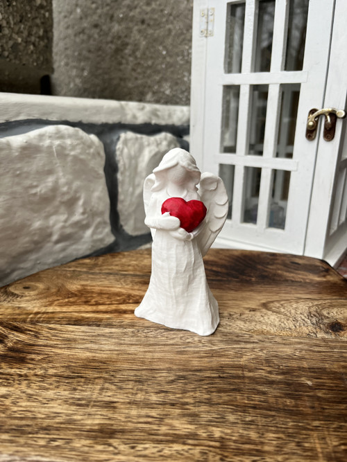 3D Andělka se srdcem - nařasené šaty (11 cm) — foto 2