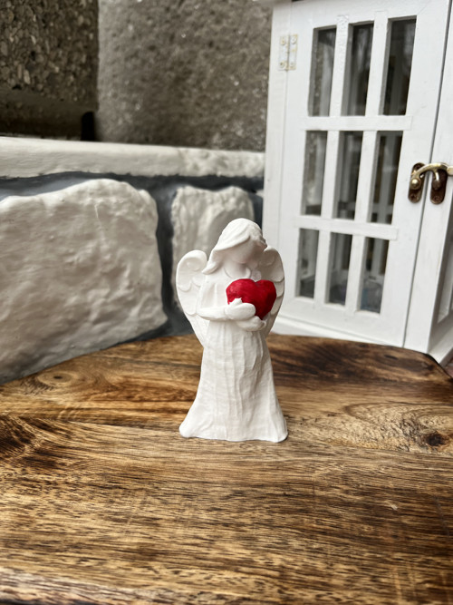 3D Andělka se srdcem - nařasené šaty (11 cm) — foto 3