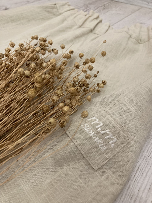 Culottes ľanové nohavice - VANILLA — foto 5