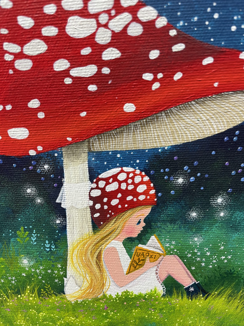Muchomůrkové děvčátko - 30x30cm — foto 3