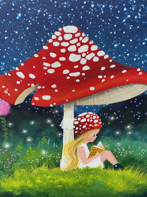 Muchomůrkové děvčátko - 30x30cm — foto 2