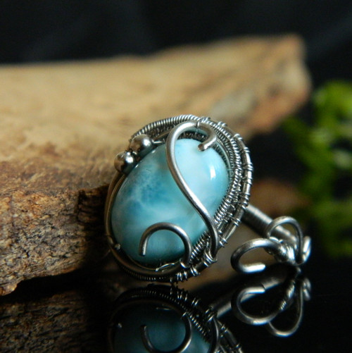 Extra larimar prsten — foto 3