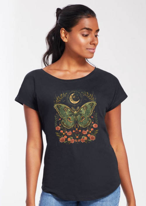 Bio dámské tričko "Mystical Moth & Moon" — foto 2