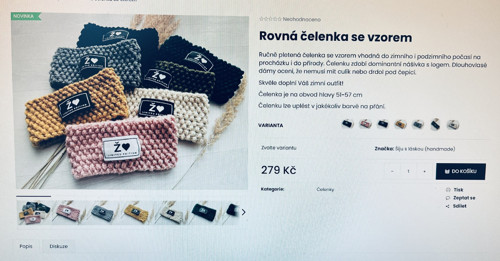 Rovná čelenka se vzorem - zelená — foto 2