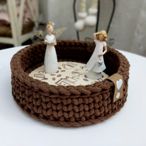 Ručně háčkované košíčky v barvě Mokka — foto 5