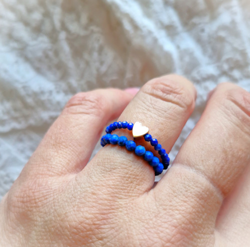 Blankytný lapis lazuli*broušený*Ag*prsten — foto 3