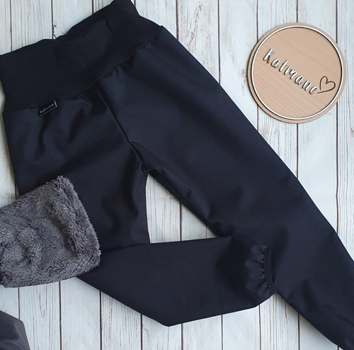 Softshellové kalhoty s BERÁNKEM -černá — foto 3