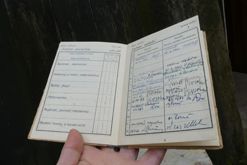 Výkaz o studiu 1962 ČSSR, dálkové studium — foto 5