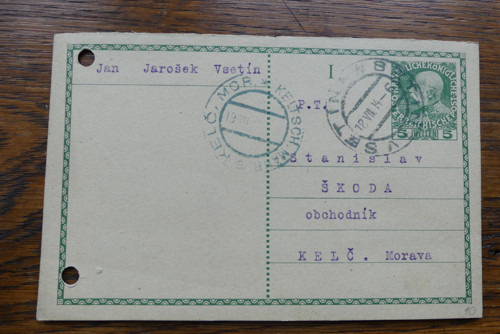 Kelč, Vsetín...stará dopisnice 1914 — foto 4