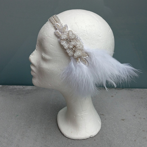Great Gatsby White Flowers ... čelenka — foto 2