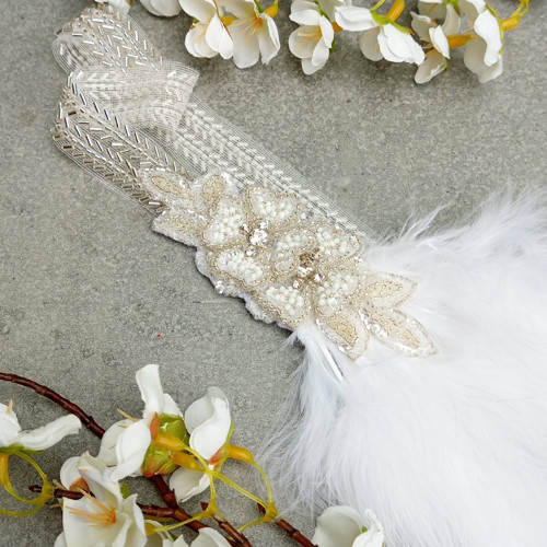 Great Gatsby White Flowers ... čelenka — foto 5