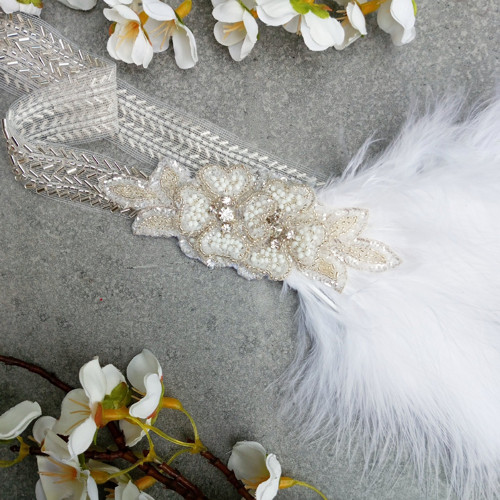 Great Gatsby White Flowers ... čelenka — foto 6