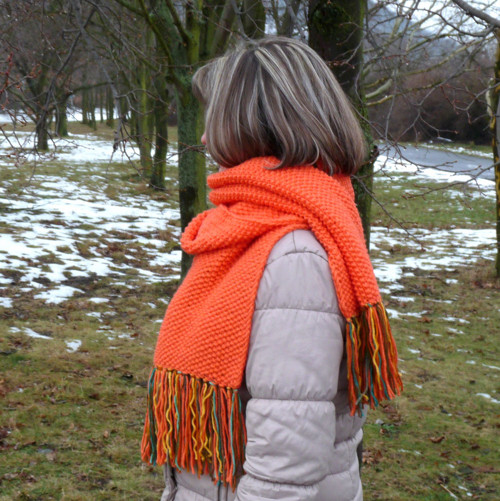 Dlouhá šála - orange — foto 2
