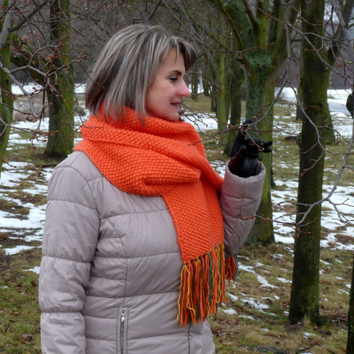 Dlouhá šála - orange — foto 3