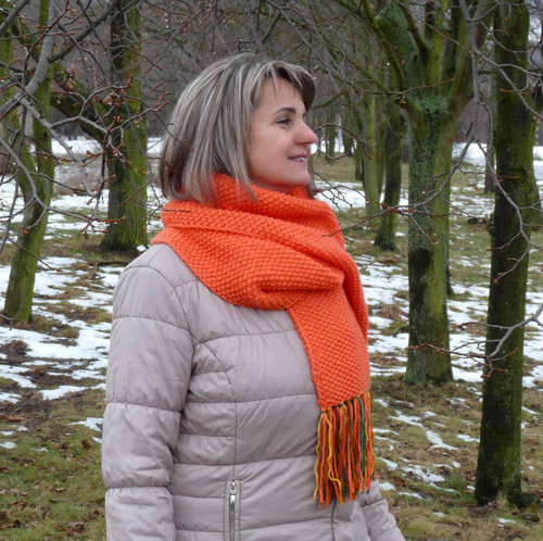 Dlouhá šála - orange — foto 4