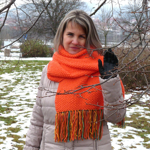 Dlouhá šála - orange — foto 5