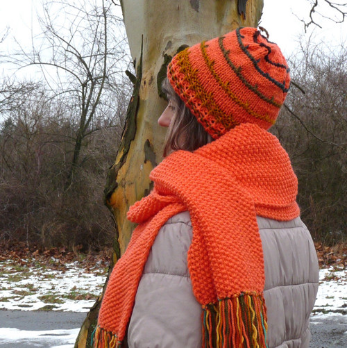 Dlouhá šála - orange — foto 6